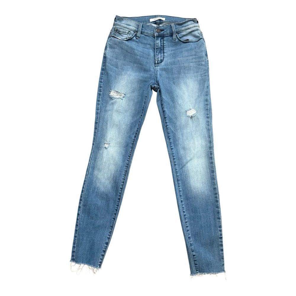 PacSun High Rise Distressed Skinny Jeggings Jeans Size 25 Light Wash Denim